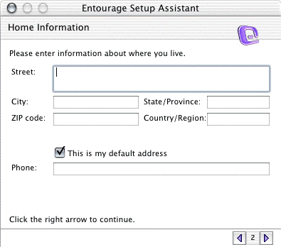 setting up microsoft entourage for mac